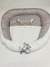 Afbeelding in Gallery-weergave laden, Babynestje "Bremen" naturel tweeling