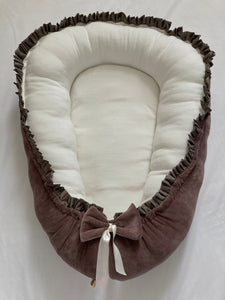 Babynestje "Monza" Taupe Ecru