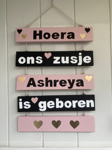 Geboortebord wegwijzer "Keulen" Ashreya