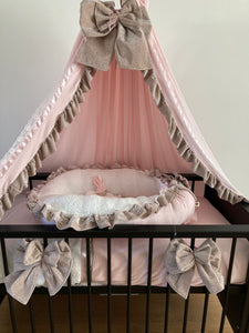 Babynestje "Monza" Softie Roze Lurex