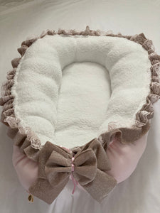 Babynestje "Monza" Softie Roze Lurex