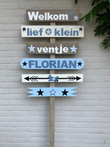Geboortebord "Bern" Florian Lichtblauw
