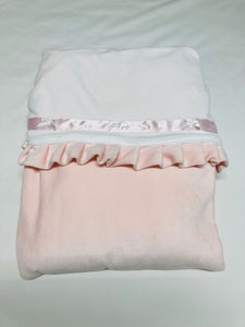 Babydekentje "Monza" Softie Roze Wit