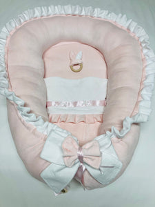 Babynestje "Monza" Softie Roze Wit