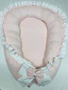 Babynestje "Monza" Softie Roze Wit