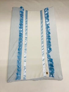 Waskussenhoes "Monza" Softie Blauw Wit