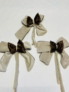 Strik klein "Genua" Taupe Ecru