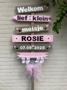 Geboortebord "Bern" Rosie Roze