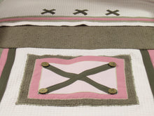 Afbeelding in Gallery-weergave laden, Ledikant overtrekje &quot;Siena&quot; roze-taupe