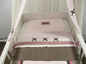 Ledikant overtrekje "Siena" roze-taupe