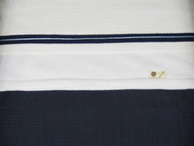 Afbeelding in Gallery-weergave laden, Babydekentje &quot;Pisa&quot; donkerblauw-wit