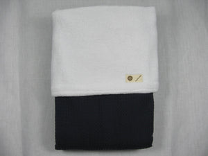 Babydekentje "Pisa" donkerblauw-wit