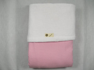 Babydekentje "Pisa" roze-wit