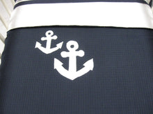 Afbeelding in Gallery-weergave laden, Babydekentje &quot;Pisa&quot; donkerblauw-anker