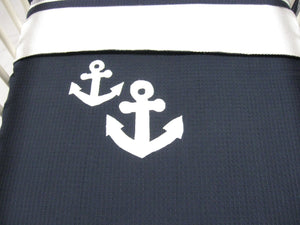 Babydekentje "Pisa" donkerblauw-anker
