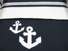 Afbeelding in Gallery-weergave laden, Babydekentje &quot;Pisa&quot; donkerblauw-anker