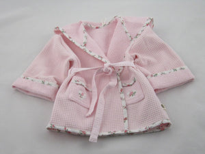 Badjasje "Bilbao" roze hart bloem