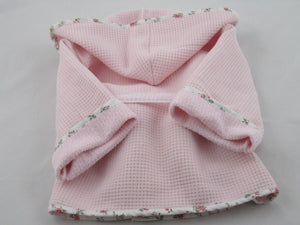 Badjasje "Bilbao" roze hart bloem