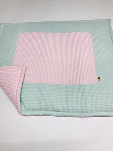 Box- / speelkleed "Miami" roze-mint