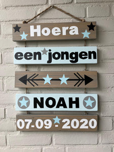 Geboortebord wegwijzer "Keulen" Noah