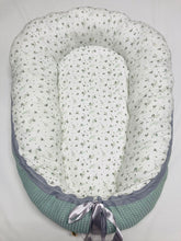 Afbeelding in Gallery-weergave laden, Babynestje &quot;Bremen&quot; dubbelzijdig misty saffier