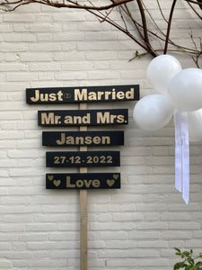 Trouwbord "Aken" MenMJ