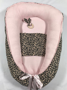 Babynestje "Bremen" Stoer roze-panter