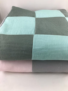 Speelkleed "Atlanta" saffiergroen-grijs-wafel