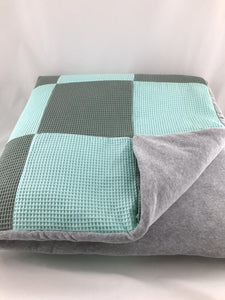 Speelkleed "Atlanta" saffiergroen-grijs-wafel