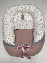 Afbeelding in Gallery-weergave laden, Babynestje &quot;Bremen&quot; dubbelzijdig misty pink