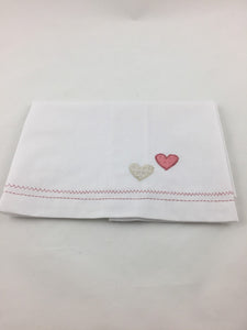 Lakentje "Bari" wit hart koraal
