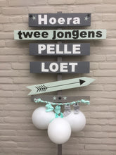 Afbeelding in Gallery-weergave laden, Geboortebord &quot;Bern&quot; Stoer tweeling Pelle-Loet