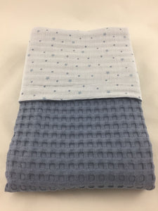 Babydekentje "Perugia" blauw-denim