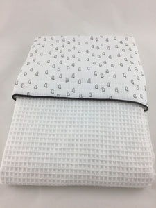 Babydekentje "Perugia" zwart-wit voetjes