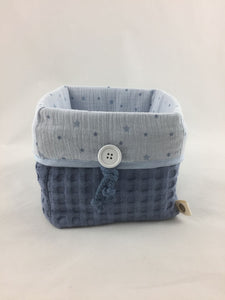 Commodemandje basic "Bristol" blauw-denim