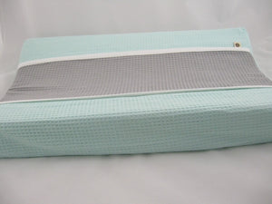 Waskussenhoes "Luca" mint-zachtgrijs