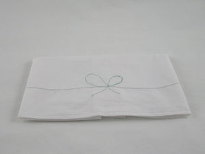 Lakentje "Bari" wit strik mint