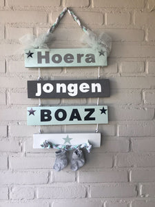 Geboortebord wegwijzer "Keulen" Boaz
