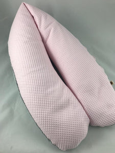 Voedingskussen hoes "Lagos" Medium zachtroze-grijs